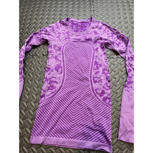 Lululemon Swiftly Tech Long Sleeve Crew Heathered Tender Violet Womens 2 - Picture 2 of 8